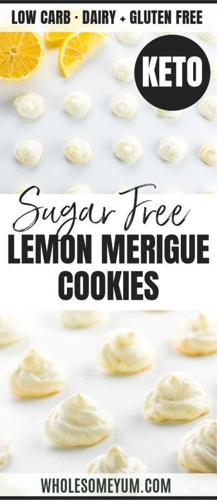 Lemon Desserts Healthy, Meringue Cookies Recipe, Lemon Meringue Cookies, How To Make Meringue, Meringue Cookie Recipe, Dessert Cookies, Lemon Dessert, Dessert Simple, Low Carb Dessert