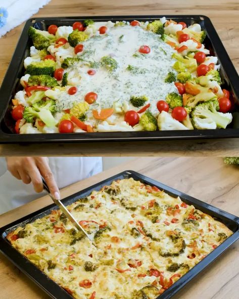 Cauliflower and Broccoli Vegetable Bake - Greenku Recipes Cauliflower And Vegetable Bake, Creamy Baked Broccoli And Kale, Fresh Broccoli And Cauliflower Recipes, Creamy Baked Broccoli With Tomatoes And Kale, Broccoli And Cauliflower Recipes, Baked Veggies Recipes, Broccoli Cauliflower Recipes, Vegetable Bake Recipes, Cabbage Broccoli