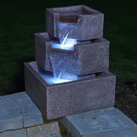 Outdoor Corner Fountains - Ideas on Foter Corner Fountain Ideas, Corner Fountain, Solar Pond, Fountain Ideas, Solar Lights Diy, Solar Lights Outdoor, Water Body, Pond Fountains, Emoji Photo