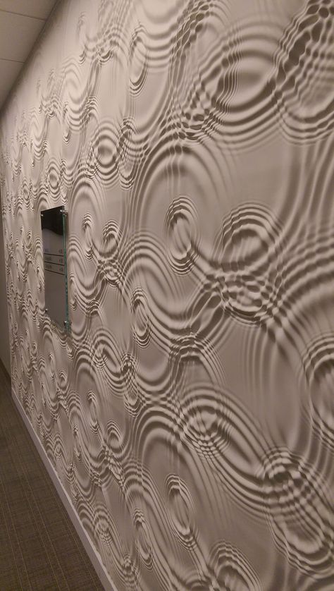 Rippling Liquid Illusion Wall Textures Murales, Folding Origami, Stunning Interior Design, Visual Texture, Elements Of Design, Water Design, Interior Design Ideas, Sustainable Design, Interior Design Trends