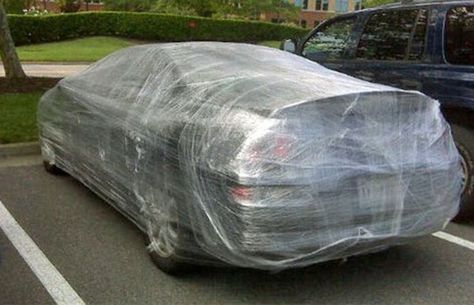 Saran Wrap - 10 Harmless, But Awesome, Car Pranks | Complex Car Pranks, House Pranks, Funny April Fools Pranks, Food Pranks, Office Pranks, Pranks For Kids, Senior Pranks, April Fools Pranks, Good Pranks