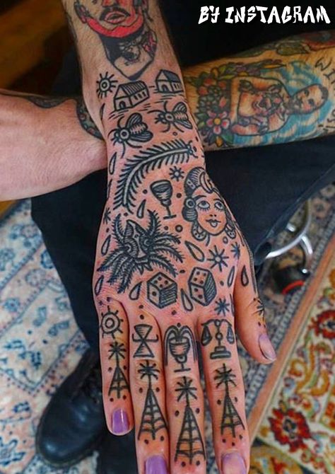 Traditional Hand Tattoo Flash, Trad Hand Tattoo, Traditional Finger Tattoos, Traditional Tattoo Gap Fillers, Traditional Tattoo Sleeve Filler, Traditional Tattoo Filler, Gap Filler Tattoo, Traditional Hand Tattoo, Hand Tattoo Designs