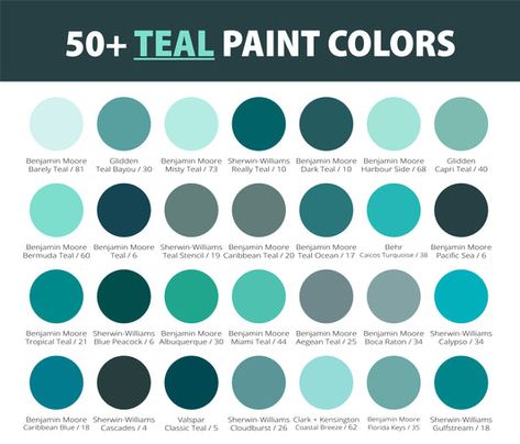 50  Best Teal Paint Colors to Buy in 2024 (Home Interior & Exterior) Tantalizing Teal Sherwin Williams, Best Teal Paint Color, Shades Of Brown Paint, Teal Paint Colors, Brown Paint Colors, Blue Gray Paint Colors, Graphic Design Freebies, Blue Gray Paint, Teal Paint