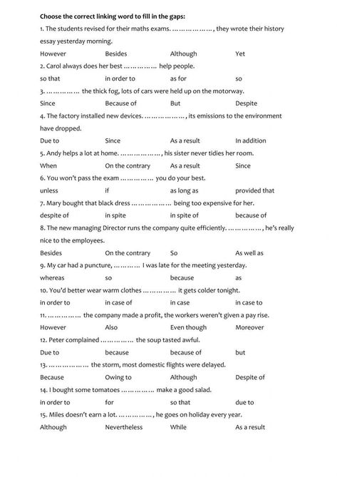 Linking-words Subordinating Conjunctions Worksheets, Correlative Conjunctions Worksheet, Conjunction Worksheet, Teaching Conjunctions, Improve Essay Writing, Nursing Essay, Correlative Conjunctions, Essay English, Eng Grammar