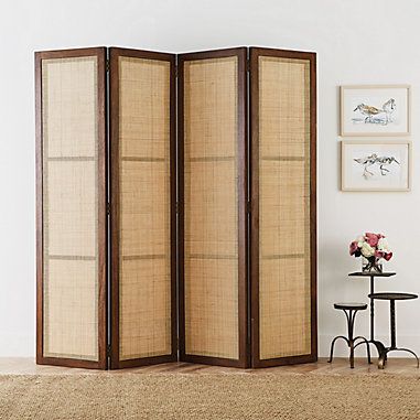 Suzanne Kasler, Room Divider Screen, Interior Decorating Styles, Divider Screen, Floral Bedding, Folding Screen, Wood Panels, Drapery Panels, Solid Mango Wood