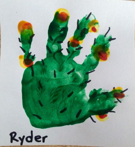 Handprint Cactus Mexico Art Projects For Kids, Mexican Activities, Mexican Crafts For Kids, Hispanic Heritage Month Crafts, Mexico Crafts, Summer Crafts For Toddlers, Hispanic Heritage Month Activities, Cactus Craft, Diy Marker