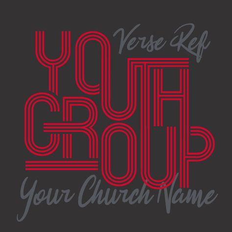 Logo Design Youth, Youth Group Names, Youth Group Shirts, Church Shirt Designs, Teen Bible Study, Teen Ministry, Camp Shirt Designs, Youth Logo, Group Names Ideas