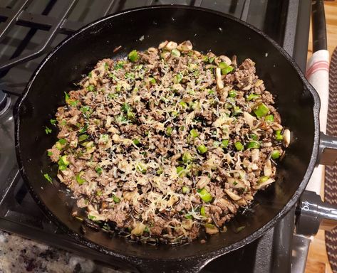 Wild Rice with Ground Meat Deer Meat Recipes Ground, Deer Burger Recipes, Venison Backstrap, Wild Rice Recipes, Art Of Cooking, Deer Meat Recipes, Deer Meat, Thanksgiving 2024, Wild Game