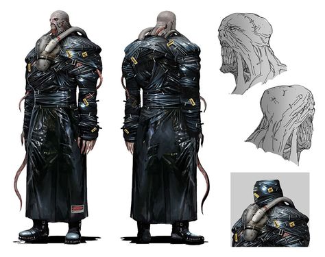 Nemesis Concept Art from Resident Evil 3 (2020) #art #artwork #gaming #videogames #gamer #gameart #conceptart #illustration #residentevil3 #re3 #residentevil Resident Evil Creature Art, Resident Evil 3 Remake Nemesis, Resident Evil Mutant, Resident Evil Infected, Regenerators Resident Evil 4, Resident Evil Creatures, Resident Evil Concept Art, Resident Evil Tyrant, Nemesis Resident Evil