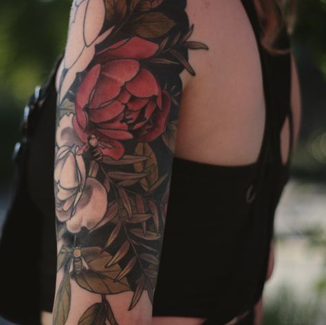 Alice Carrier Cover Up Tattoos For Women, Black Cover Up, Tattoo Skin, Floral Tattoo Sleeve, Women's Tattoo, Tattoo Cover-up, Floral Sleeve, Cover Up Tattoos, First Tattoo