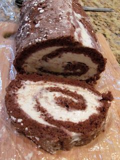 Old Fashioned Ice Cream Roll Recipe Ice Cream Cake Roll, Chocolate Roulade, Jelly Roll Cake, Whipped Peanut Butter, Chocolate Roll Cake, Old Fashioned Ice Cream, Cream Roll, Cake Rolls, Cake Roll Recipes