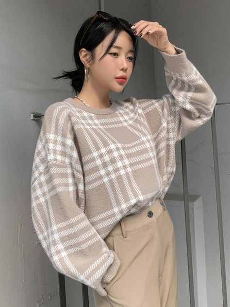 Dazy Shein, Drop Shoulder Sweater, Shoulder Sweater, Plaid Pattern, See It, Drop Shoulder, New Arrivals, Plaid, Pattern