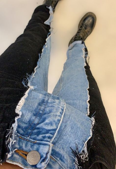 Diy Clothes Jeans, Baggy Jeans For Women, Magic Clothes, Diy Pants, Maxi Outfits, Clothes Jeans, Aesthetic Grunge Outfit, Queer Fashion, Rock Outfits