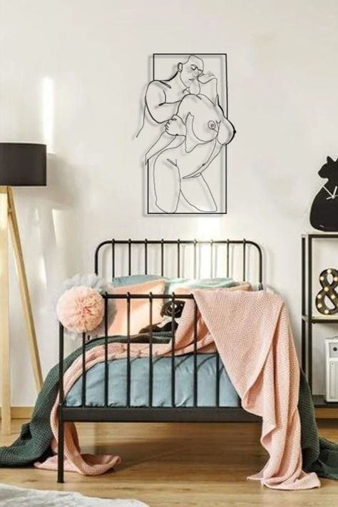 We bring adult content one line metal wall art to your private living space.
Erotic nudity sculpture will be a meaningful gift for Valentine's Day decor. Wire wall art will add meaning to your hot moments on the bed decor. Minimalist Bedroom Decor, Bedroom Cupboard Designs, Above Bed, Elegant Bedroom, Scrap Metal, Projects Ideas, Couple Art, Dream Decor, Bedroom Art