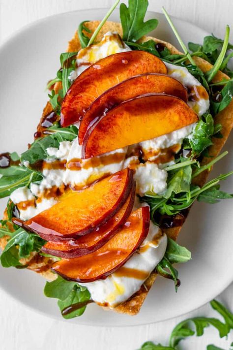 Arugula Toast, Burrata Recipes, Caprese Sandwiches, Burrata Toast, Salad With Burrata, Peach Burrata, Burrata Recipe, Healthy French Toast, 21 Diner