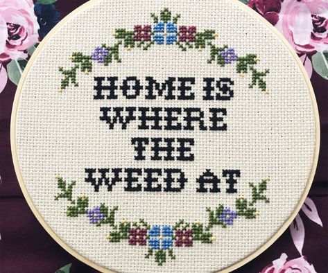 Embroidery Funny Quotes, Funny Embroidery Ideas, Subversive Embroidery, Rude Cross Stitch, Funny Needlepoint, Home Cross Stitch, Funny Embroidery, Comfy Pillow, Unique Cross Stitch