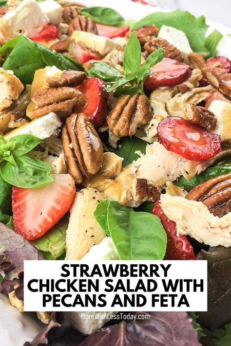 Strawberry Chicken, Quick Summer Meals, Fall Salads, Salad Garden, Strawberry Chicken Salad, Pecan Chicken Salads, Pecan Chicken, Italian Chopped Salad, Citrus Vinaigrette