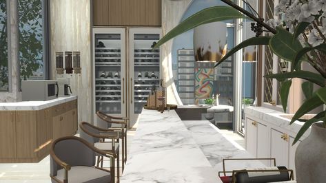 LUXE PENTHOUSE ♥ Modern and luxurious Penthouse in Ciudad Enamorada 💋💕 This has to be my favourite spot in this luxury kitchen ...♥ Lot size 20x20 Bedrooms 🛌 1 Bathrooms 🛀 2 N° of floors 2 - with Rooftop access ❤️👉 Huge thank you to all the amazing creators.. (credits in video description) #thesims #thesims4 #sims4cc #sims4builds #sims4family #ts4 #ts4cc #simstagrammer #simsarchitecture #simsinterior #sims4build #sims4 #sims4house #sims #sims_4_vibes #sccregam ...more pics to follow 👉Full H... Rooftop Access, Penthouse Modern, Luxurious Penthouse, Sims 4 Family, Sims 4 Build, The Sims4, Luxury Kitchen, Penthouse, My Favourite