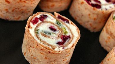 Cranberry Feta Pinwheels Recipe - Food.com Cranberry Feta Pinwheels Recipe, Cranberry Feta Pinwheels, Cranberry Cream Cheese Spread, Feta Pinwheels, Pinwheels Recipe, Cranberry Cream Cheese, Pinwheel Recipes, Cranberry Cheese, No Cook