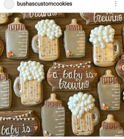 Coffee Baby Shower, Baby Is Coming, Bebe Shower, Baby Is Brewing, Baby Shower Bbq, Baby Gender Reveal Party, Baby Q, Baby Shower Inspiration, Baby Cookies