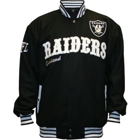 NFL Mens Oakland Raiders First Down Wool Jacket (Black, 4X Large) Beautiful Wife Quotes, Oakland Raiders Shoes, Outfits Men Casual, Best Hoodies For Men, Raiders Stuff, Dope Swag, College Jackets, African Clothes, Wife Quotes