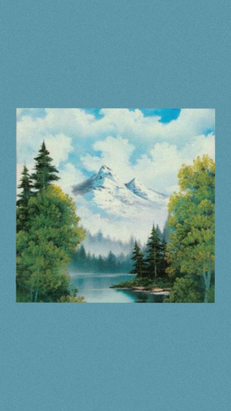 #aesthetic painting#Bob ross Bob Ross Wallpaper Aesthetic, Bob Ross Wallpaper, Painting Bob Ross, Bob Ross Art, Tiktok Wallpaper, Anime Pixel, Bob Ross Paintings, Anime Pixel Art, Bob Ross