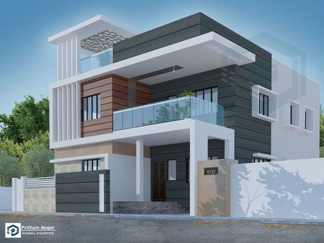 Modern Front Elevation, Modern House Front Elevation, House Front Elevation, Building Front Designs, Modern Bungalow House Design, House Outer Design, Small House Front Design, House Balcony Design, Modern Small House Design