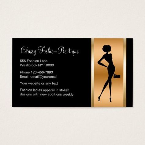 Classy Ladies Fashion Boutique Business Card, Fashion Business Cards, Fits best for fashion and boutique stores best and high quality metal business card with flashy and classy touch in it. Business Card Fashion, Boutique Business Cards, Quotation Format, Fashion Business Cards, Business Graphics, Boutique Business, Metal Business Cards, Etsy Promotion, Visiting Card Design