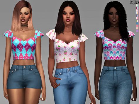 Margeh-75's S4 Simmeria Tops Sims 4 Brandy Melville, Sims 4 Brandy Melville Cc, Cc Top, Kids Maxi, Sims 4 Cc Shoes, Sims 4 Downloads, Sims 4 Update, Sims 4 Cas, Sims 4 Game