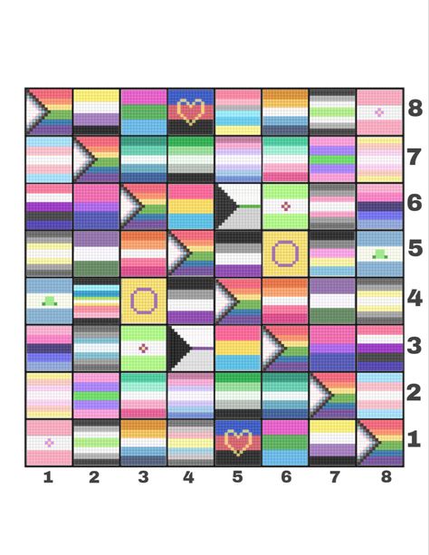 Pride Granny Square, Pride Flag Crochet, Square Grid, Lesbian Flag, Image Ideas, Crochet Inspo, Crochet Granny Square, Granny Square Blanket, Easy Drawings Sketches