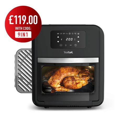 Easy Fry 9in1 FW501827 Air Fryer Oven - 1.2kg Black | Tefal UK Shop Tefal Air Fryer, Chicken Air Fryer, Countertop Convection Oven, Boiled Chicken Breast, Convection Toaster Oven, Crispy Chips, Air Fryer Oven, Air Fryer Oven Recipes, Grill Plate