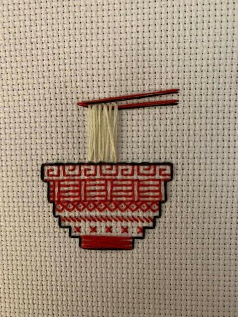 Things To Cross Stitch On, Cross Stitch Ideas Easy, Cross Stitching Aesthetic, Cross Stitch Easy Pattern, Aesthetic Cross Stitch Pattern, Imbrodri Design, Cross Stitch Clothes, Cross Stiching Ideas, Knife Embroidery