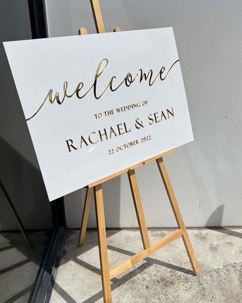 to the aisle weddings on Instagram: "How will you welcome your guests? @theconfettigiftco wedding signs are the perfect answer! Available to order via The Aisle’s shop or head to their website now X The Aisle Shop / @theconfettigiftco #weddingsigns #signage #weddingwelcome #welcomesigns #theconfettigiftco #totheaisleaustralia" Aisle Signs Wedding, Wedding Easel Sign Mirror, Target Aisle, White Easel Wedding Sign, Gold Wedding Sign Stand, Black Easel Wedding Sign, Australian Bridal Designers, Groom Wear, Bridal Designs