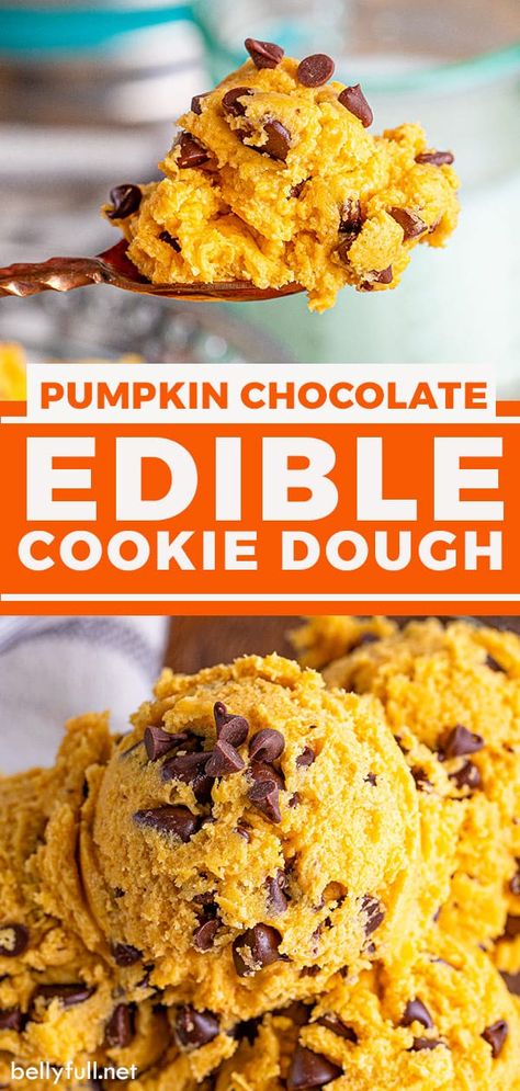 Pumpkin Cookie Dough, Vegan Autumn, Chickpea Cookie Dough, Edible Cookie Dough Recipe, Savory Pumpkin Recipes, Raw Cookie Dough, Pumpkin Cookie, Spiced Chocolate, Paleo Recipes Dessert