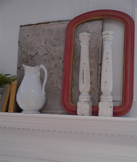 Chateau Chic - Small Columns Painted Spindles, My Favorite Books, Pie Safe, Old Clocks, Candle Sticks, Turned Wood, Mantle Decor, The Plan, The Change