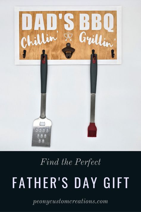 Dad-Approved! Top Father's Day Gift Ideas He'll Love [Year] Bbq Utensils, Bbq Signs, Patio Signs, Bbq Gifts, Best Dad Gifts, Custom Wood Signs, Support Handmade, Inspirational Wall Art, Gift For Dad