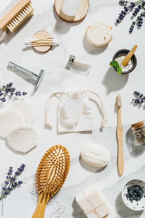 Zero Waste Products For Personal Care. | Stocksy United Zero Waste Bathroom, Zero Waste Products, Waste Free Living, Environmentally Friendly Living, Zero Waste Kitchen, Waste Free, Low Waste, Zero Waste Living, Zero Waste Lifestyle