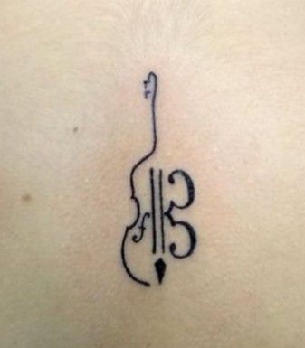 Violist Tattoo dream Viola Tattoo Instrument, Treble Clef And Bass Clef Tattoo, Viola Tattoo Music, Alto Clef Tattoo, Violin Tattoo Small, Orchestra Tattoo, Classical Music Tattoo, Violin Tattoo Ideas, Viola Tattoo