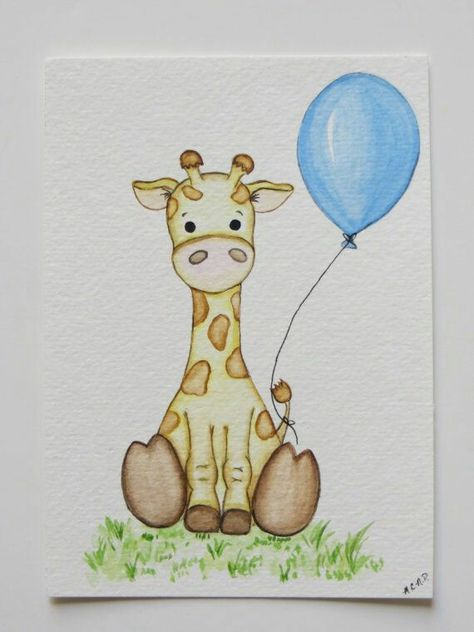 Cute for maybe a baby boy room Painting Giraffe, Nursery Painting, Giraffe Drawing, Painting Nursery, Giraffe Painting, Nursery Paintings, A Giraffe, Children's Art, Childrens Art