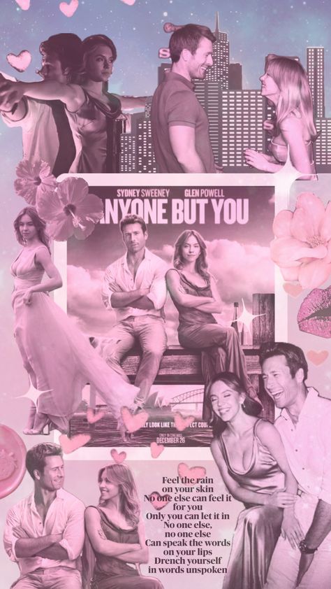 Anyone but you✨🩷 #anyonebutyou #2024movie #romance #romcom #wallpaper #poster #unwritten #romantic #glenpowell #sidneysweeney #anyonebutyoumovie #film #pelicula Romcom Wallpaper, Glen Powell, Movie Wallpapers, Book Tv, Film Posters, Custom Posters, Motion Picture, Aesthetic Photo, Dorm Decorations