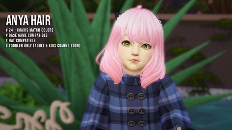 Sims 4 Cc Anya Forger, Anya Hair, Kids Maxi, Sims 4 Anime, Anya Forger, Match Colors, Sims 4 Cas, Be Awesome, Spy X Family