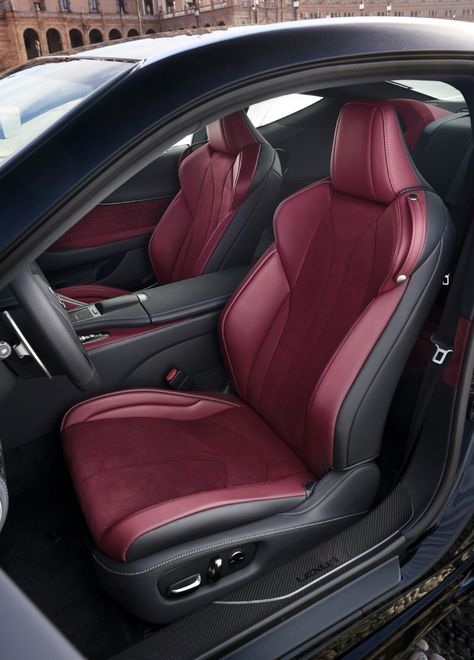 Lexus Lc 500 Interior, Car Seats Design, Lexus Lc500 Interior, Car Interior Design Ideas, Car Aesthetic Inside, Car Seat Cover Design, Interior Car Design, Car Interior Ideas, Inside Car Ideas