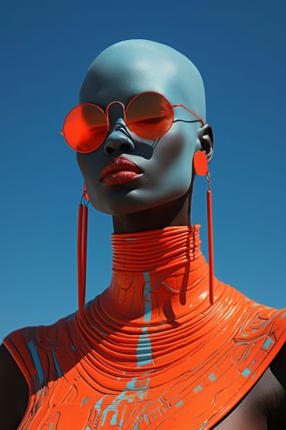 ⭐Please feel free to copy and use this prompt:⭐ spiritual warrior, surreal afrofuturism, figurative pop-art in the style of Viviane Sassen --ar 2:3 --uplight --s 250 --q 2 ⭐FOLLOW US FOR MORE!⭐ Afrofurutism Fashion, Afrofuturism Aesthetic, Afrofuturism Fashion, Dyeing Hair, Hilarious Dogs, Prompt Ideas, Viviane Sassen, Afrofuturism Art, Spiritual Warrior