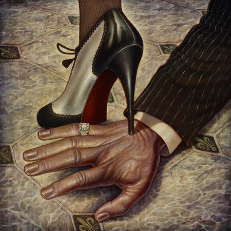 Femme Fatale Series by Danny Galieote — Danny Galieote Who's The Boss, Horror Vintage, Ballet Heels, The Boss, Feminine Energy, Sneaker Heels, Make Art, Mixtape, Christian Louboutin Pumps