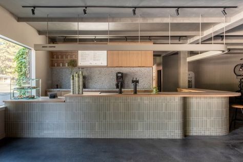 Pine Nut Cycle Café — Biasol Interior Design | Building | Products | Brand | Melbourne Cafe Counter, Milan Furniture, Bicycles For Sale, Wayfinding System, Pine Timber, Cafe Shop Design, Design Building, Pine Nut, Interior Color Schemes