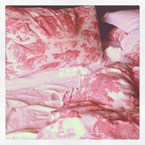 comfy bedding Warm Pink Aesthetic, Toile Bedding, Mens Room, Visible Light, Beautiful Bedding, My New Room, New Room, Pink Aesthetic, Pretty In Pink