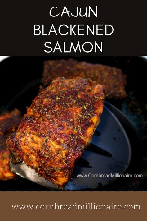 Cajun Blackened Salmon, Salmon And Black Rice, Blackened Cajun Salmon, Blackened Salmon Recipes, Cajun Salmon, Classic Southern Recipes, Blackened Salmon, Easy Dinner Recipes Crockpot, Crusted Salmon