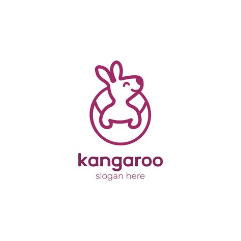 Kangaroo Logo Design, Kangaroo Illustration, Kangaroo Logo, Rabbit Logo, Kangaroo Baby, Brick Projects, Sale Logo, Baby Icon, Moon Logo