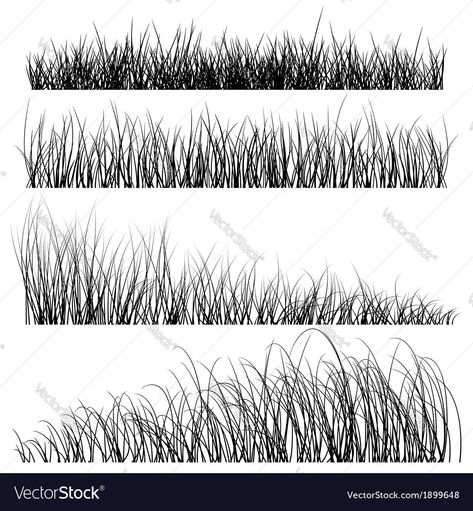 Grass Sketch, Vector Grass, Grass Silhouette, Grass Drawing, Drawing Scenery, Landscape Design Drawings, Water Icon, Tree Sketches, Drawing Exercises