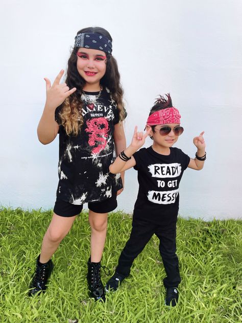 Rockstar Spirit Day, Rock Star Dress Up Day School, Rockstar Outfit For Kids Boys, Rockstar Dress Up, Kids Rockstar Costume Diy, Rockstar Dress Up Day At School, Rockstar Costume Kids, Rock Star Day At School, Rockstar Costume Diy